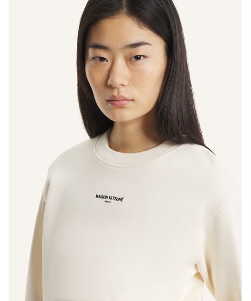 Maison Kitsune(メゾンキツネ)の「MAISON KITSUNE PARIS CROPPED SWEATSHIRT(スウェット・レディース・ブラック/ベージュ・L/M/S/XS)」の14枚目の写真
