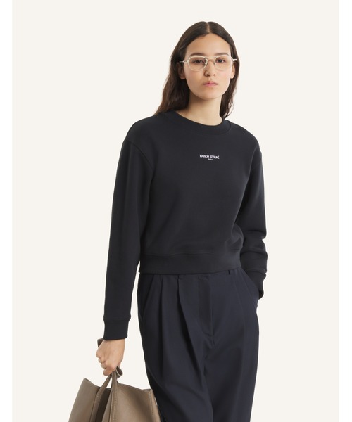 Maison Kitsune(メゾンキツネ)の「MAISON KITSUNE PARIS CROPPED SWEATSHIRT(スウェット・レディース・ブラック/ベージュ・L/M/S/XS)」の7枚目の写真