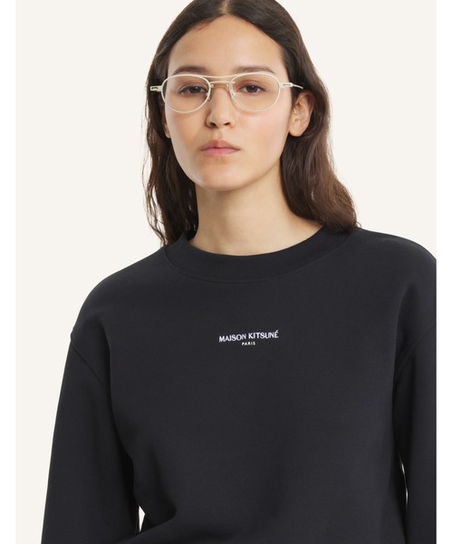 Maison Kitsune(メゾンキツネ)の「MAISON KITSUNE PARIS CROPPED SWEATSHIRT(スウェット・レディース・ブラック/ベージュ・L/M/S/XS)」の8枚目の写真