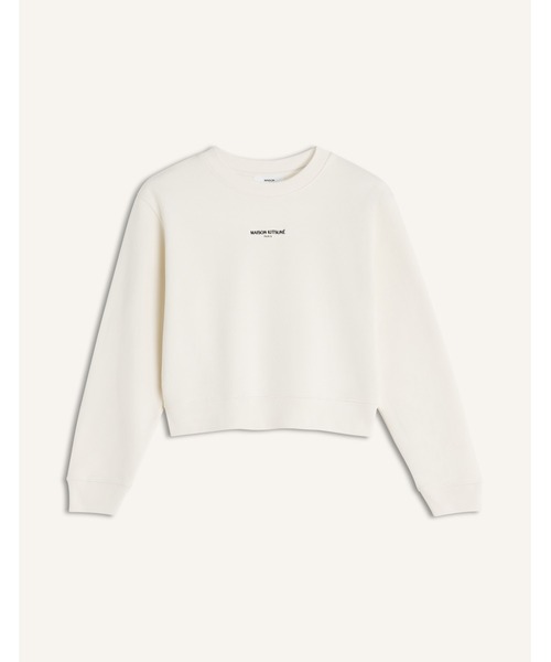 Maison Kitsune(メゾンキツネ)の「MAISON KITSUNE PARIS CROPPED SWEATSHIRT(スウェット・レディース・ブラック/ベージュ・L/M/S/XS)」の9枚目の写真