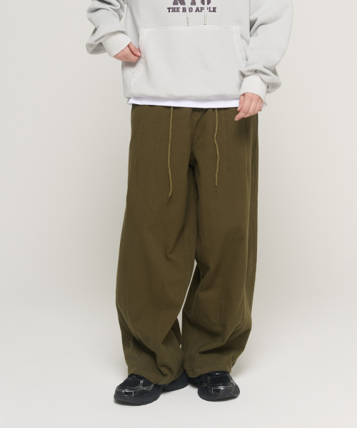 CARGOBROS FOR WOMAN(カーゴブロスフォーウィメン)の「バルーンストリングワイドコットンパンツ(カーキ)(その他パンツ・レディース・その他・SMALL/MEDIUM/LARGE)」の1枚目の写真