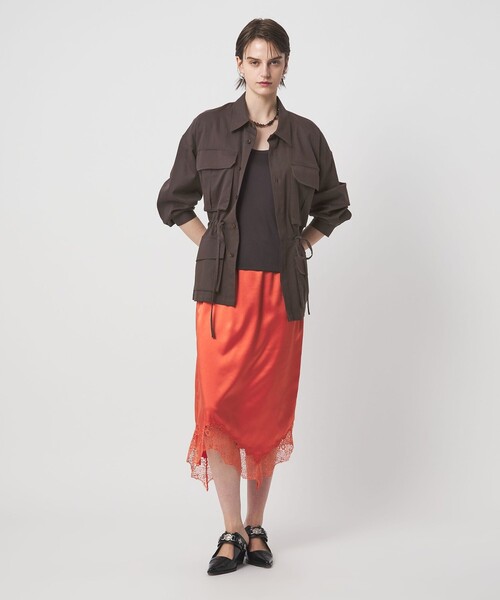 ASTRAET（アストラット）の「＜ASTRAET＞コットン ミリタリーシャツブルゾン（ミリタリージャケット・レディース・オリーブ/ダークブラウン・FREE）」の15枚目の写真