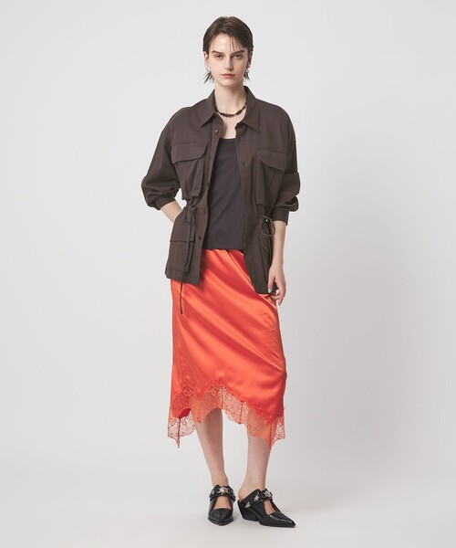 ASTRAET（アストラット）の「＜ASTRAET＞コットン ミリタリーシャツブルゾン（ミリタリージャケット・レディース・オリーブ/ダークブラウン・FREE）」の16枚目の写真