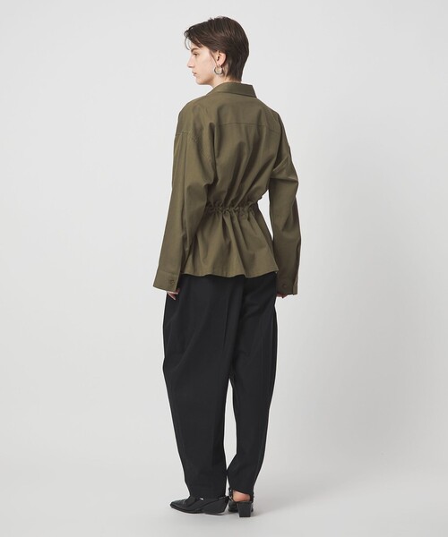 ASTRAET（アストラット）の「＜ASTRAET＞コットン ミリタリーシャツブルゾン（ミリタリージャケット・レディース・オリーブ/ダークブラウン・FREE）」の20枚目の写真