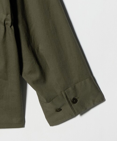 ASTRAET（アストラット）の「＜ASTRAET＞コットン ミリタリーシャツブルゾン（ミリタリージャケット・レディース・オリーブ/ダークブラウン・FREE）」の3枚目の写真