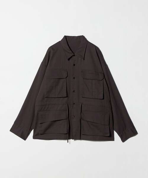 ASTRAET（アストラット）の「＜ASTRAET＞コットン ミリタリーシャツブルゾン（ミリタリージャケット・レディース・オリーブ/ダークブラウン・FREE）」の9枚目の写真