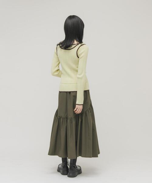 KBF(ケイビーエフ)の「ボリュームミディスカート(スカート・レディース・オフホワイト/ブラック/グリーン系その他・ONE)」の17枚目の写真