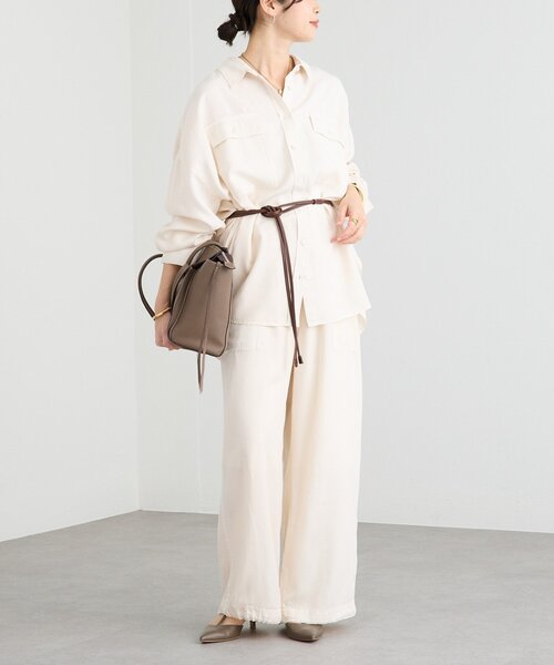 RIVE DROITE（リヴドロワ）の「予約【セットアップ可/こなれ感抜群】ガーメントダイ2wayワイドパンツ（その他パンツ・レディース・ホワイト系その他/モカ/カーキ・38/36）」の5枚目の写真