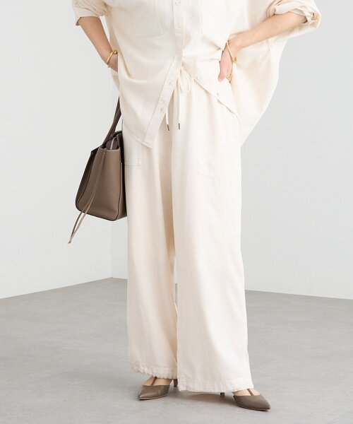 RIVE DROITE（リヴドロワ）の「予約【セットアップ可/こなれ感抜群】ガーメントダイ2wayワイドパンツ（その他パンツ・レディース・ホワイト系その他/モカ/カーキ・38/36）」の8枚目の写真