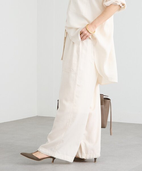 RIVE DROITE（リヴドロワ）の「予約【セットアップ可/こなれ感抜群】ガーメントダイ2wayワイドパンツ（その他パンツ・レディース・ホワイト系その他/モカ/カーキ・38/36）」の9枚目の写真