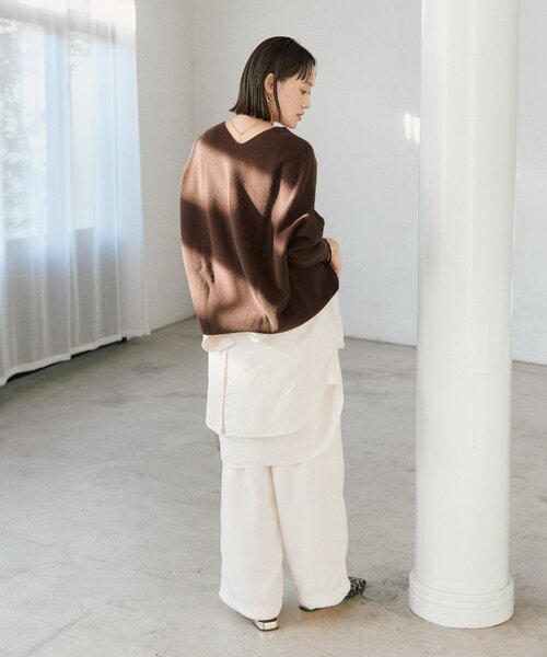 RIVE DROITE（リヴドロワ）の「予約【セットアップ可/こなれ感抜群】ガーメントダイ2wayワイドパンツ（その他パンツ・レディース・ホワイト系その他/モカ/カーキ・38/36）」の16枚目の写真