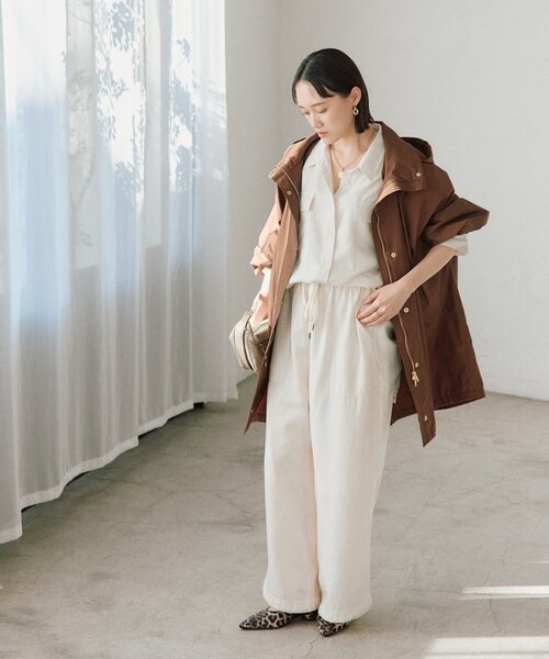 RIVE DROITE（リヴドロワ）の「予約【セットアップ可/こなれ感抜群】ガーメントダイ2wayワイドパンツ（その他パンツ・レディース・ホワイト系その他/モカ/カーキ・38/36）」の20枚目の写真