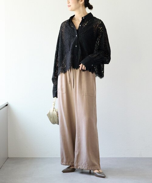 RIVE DROITE（リヴドロワ）の「【セットアップ可/こなれ感抜群】ガーメントダイ2wayワイドパンツ（その他パンツ・レディース・ホワイト系その他/モカ/カーキ・38/36）」の22枚目の写真