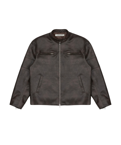 LARTIGENT(ラーティゼン)の「L20 CUTTING LEATHER JACKET(BROWN)(ライダースジャケット・レディース・その他・FREE)」の1枚目の写真