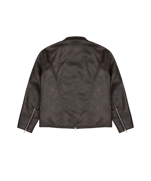 LARTIGENT(ラーティゼン)の「L20 CUTTING LEATHER JACKET(BROWN)(ライダースジャケット・レディース・その他・FREE)」の3枚目の写真