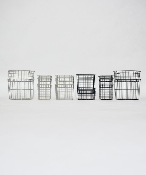 ワイヤーバスケット[ラウンド](HIGH)シルバー / 630109（収納グッズ