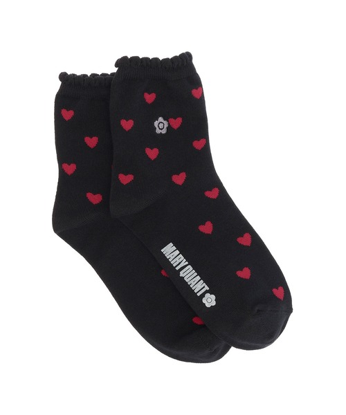 MARY QUANT（マリークワント）の「ハート ソックス（ソックス/靴下・レディース・ブラック/グレー/レッド・FREE）」の4枚目の写真