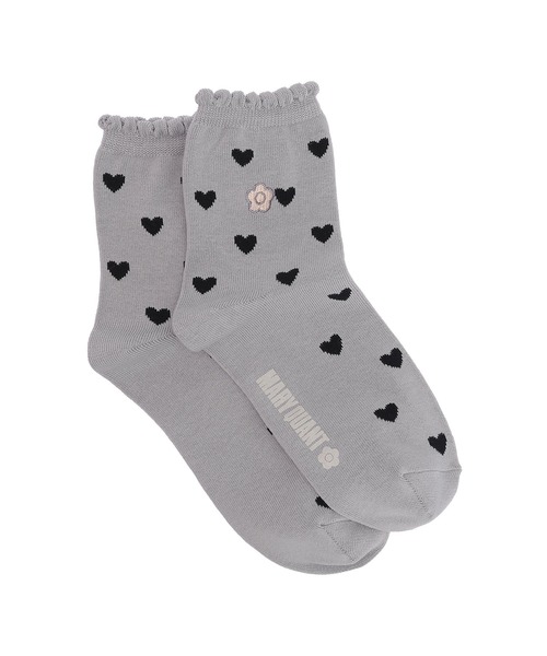 MARY QUANT（マリークワント）の「ハート ソックス（ソックス/靴下・レディース・ブラック/グレー/レッド・FREE）」の6枚目の写真