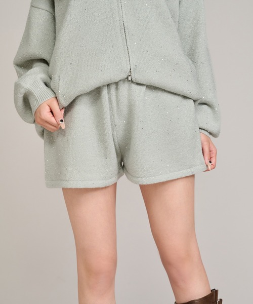 apres jour mignon(アプレジュールミニョン)の「【セットアップ着用可能】キラキラニットショートパンツ(その他パンツ・レディース・グレー/ピンク/アイボリー・LARGE/フリー)」の17枚目の写真