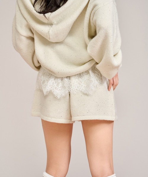 apres jour mignon(アプレジュールミニョン)の「【セットアップ着用可能】キラキラニットショートパンツ(その他パンツ・レディース・グレー/ピンク/アイボリー・LARGE/フリー)」の15枚目の写真