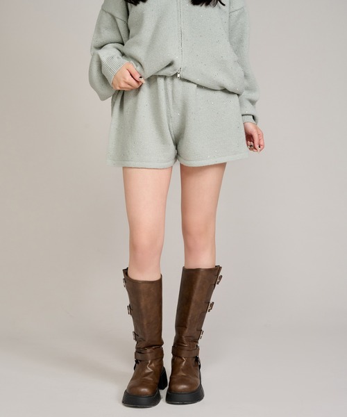 apres jour mignon(アプレジュールミニョン)の「【セットアップ着用可能】キラキラニットショートパンツ(その他パンツ・レディース・グレー/ピンク/アイボリー・LARGE/フリー)」の20枚目の写真