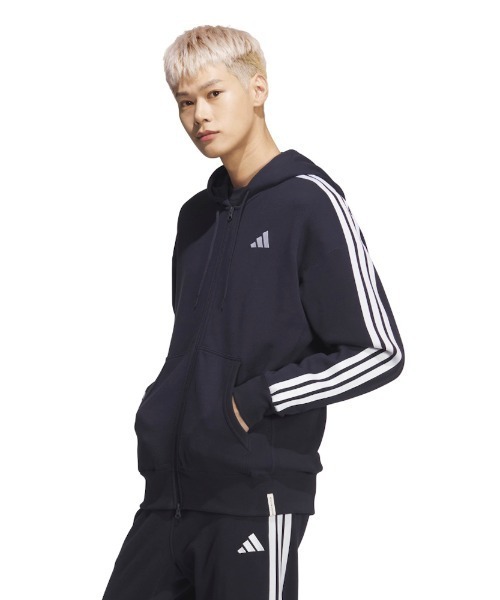 セール】アディダス adidas M ESS+ 3S スウェットFZフーディ