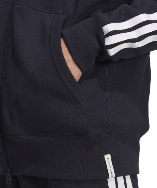 adidas（アディダス）の「アディダス adidas M ESS+ 3S スウェットFZフーディ（スウェット・メンズ・グレー/ブラック/ネイビー・S/M/L/LL/3L）」の11枚目の写真