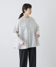 かぐれ（カグレ）の「リネンダブルポケットワイドシャツ（シャツ/ブラウス）」
