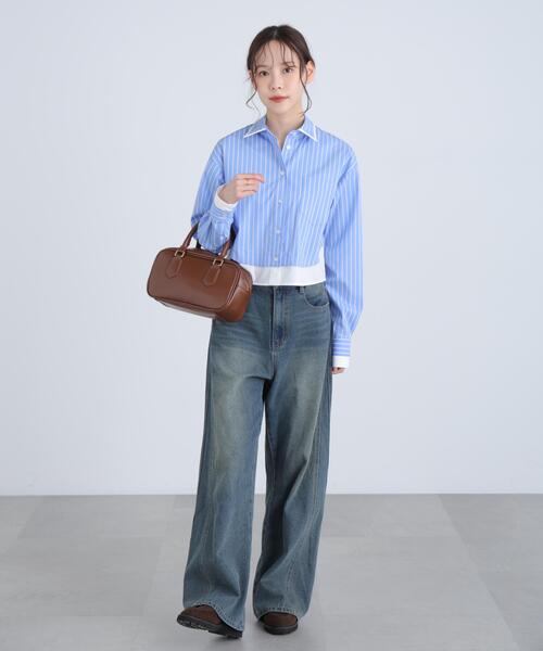 FREE'S MART（フリーズマート）の「◆レイヤード風シャツ（シャツ/ブラウス・レディース・ベージュ系その他/ブルー系その他・FREE）」の17枚目の写真