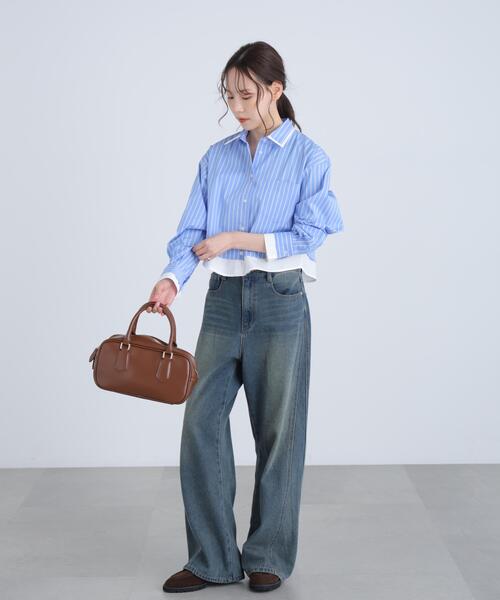 FREE'S MART（フリーズマート）の「◆レイヤード風シャツ（シャツ/ブラウス・レディース・ベージュ系その他/ブルー系その他・FREE）」の19枚目の写真