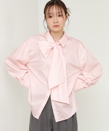 Bab | 袖タックボウタイリボン付ブラウス(シャツ/ブラウス)