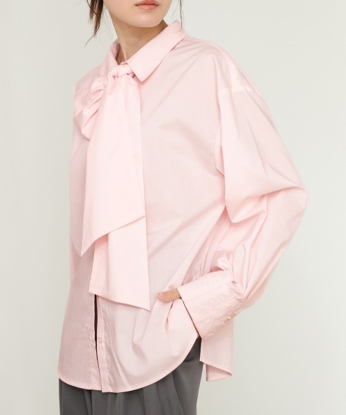 Bab（バブ）の「袖タックボウタイリボン付ブラウス（シャツ/ブラウス・レディース・ピンク/オフホワイト/ブルー・M）」の20枚目の写真