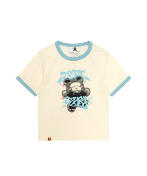 AAPE BY A BATHING APE(エーエイプバイアベイシングエイプ)の「AAPE MAIN TEE(Tシャツ/カットソー・レディース・グリーン系その他3/アイボリー・X-SMALL/XX-SMALL)」の1枚目の写真