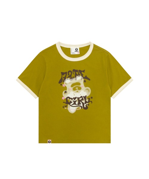 AAPE BY A BATHING APE(エーエイプバイアベイシングエイプ)の「AAPE MAIN TEE(Tシャツ/カットソー・レディース・グリーン系その他3/アイボリー・X-SMALL/XX-SMALL)」の2枚目の写真