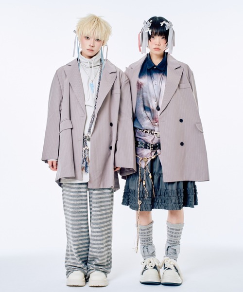 Never mind the XU / Chikashitsu+（ネバーマインド ザ エックスユー / チカシツプラス）の「【Nerd out XU】midium frill banding skirt / 【ナードアウトエックスユー】ミディアムフリルバンディングスカート <着用動画あり>（スカート・レディース・グレー/ブラック/ホワイト・S）」の18枚目の写真