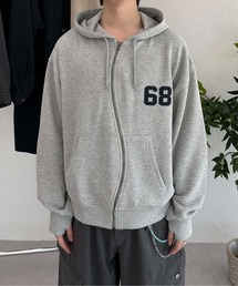 ナンバリングウェーブジップパーカー