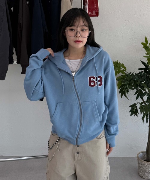 sedacle(セダクル)の「ナンバリングウェーブジップパーカー(パーカー・メンズ・ダークブラウン/グレー/サックスブルー・LARGE/MEDIUM/SMALL)」の22枚目の写真