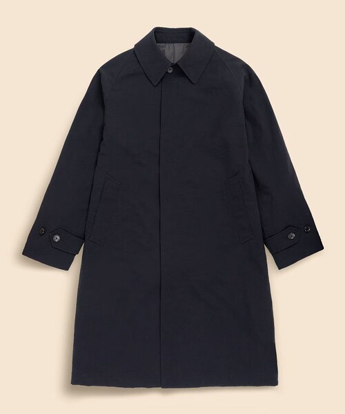 BROOKS BROTHERS(ブルックスブラザーズ)の「ナイロンタスラン ラグランスリーブ バルカラーコート(ステンカラーコート・メンズ・グリーン/ネイビー・LARGE/SMALL/MEDIUM)」の2枚目の写真