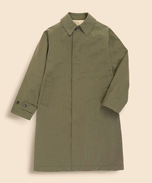 BROOKS BROTHERS(ブルックスブラザーズ)の「ナイロンタスラン ラグランスリーブ バルカラーコート(ステンカラーコート・メンズ・グリーン/ネイビー・LARGE/SMALL/MEDIUM)」の3枚目の写真