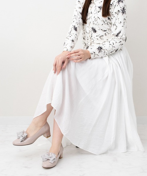 Bridget Birkin(ブリジットバーキン)の「【Bridget Birkin】ヒールアップキラキラリボンローファー(561621)(ローファー・レディース・ブラック系その他/ベージュ系その他・22.5/24.5/24/23.5/23)」の5枚目の写真