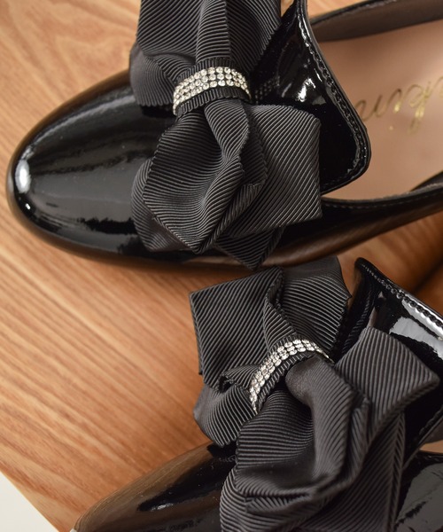Bridget Birkin(ブリジットバーキン)の「【Bridget Birkin】ヒールアップキラキラリボンローファー(561621)(ローファー・レディース・ブラック系その他/ベージュ系その他・22.5/24.5/24/23.5/23)」の8枚目の写真