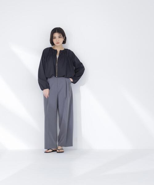 NATURAL BEAUTY BASIC(ナチュラルビューティーベーシック)の「◇シャーリングブルゾン(ブルゾン・レディース・ブラック/オフホワイト/ベージュ・FREE)」の5枚目の写真