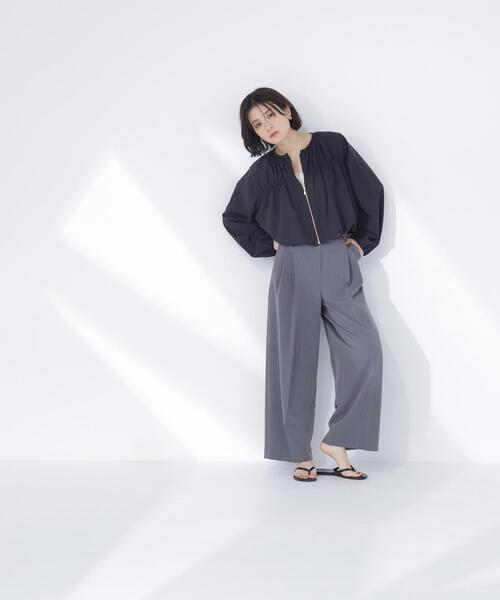 NATURAL BEAUTY BASIC(ナチュラルビューティーベーシック)の「◇シャーリングブルゾン(ブルゾン・レディース・ブラック/オフホワイト/ベージュ・FREE)」の7枚目の写真