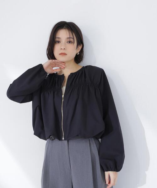 NATURAL BEAUTY BASIC(ナチュラルビューティーベーシック)の「◇シャーリングブルゾン(ブルゾン・レディース・ブラック/オフホワイト/ベージュ・FREE)」の10枚目の写真
