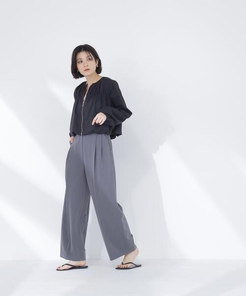 NATURAL BEAUTY BASIC(ナチュラルビューティーベーシック)の「◇シャーリングブルゾン(ブルゾン・レディース・ブラック/オフホワイト/ベージュ・FREE)」の11枚目の写真