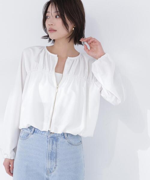 NATURAL BEAUTY BASIC(ナチュラルビューティーベーシック)の「◇シャーリングブルゾン(ブルゾン・レディース・ブラック/オフホワイト/ベージュ・FREE)」の20枚目の写真