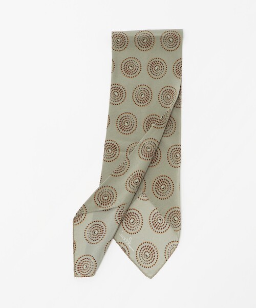 UNITED ARROWS（ユナイテッドアローズ）の「＜molteni＞サークル プリント アスコットタイ（ネクタイ・メンズ・ダークグレー/ベージュ/ダークブラウン・FREE）」の3枚目の写真