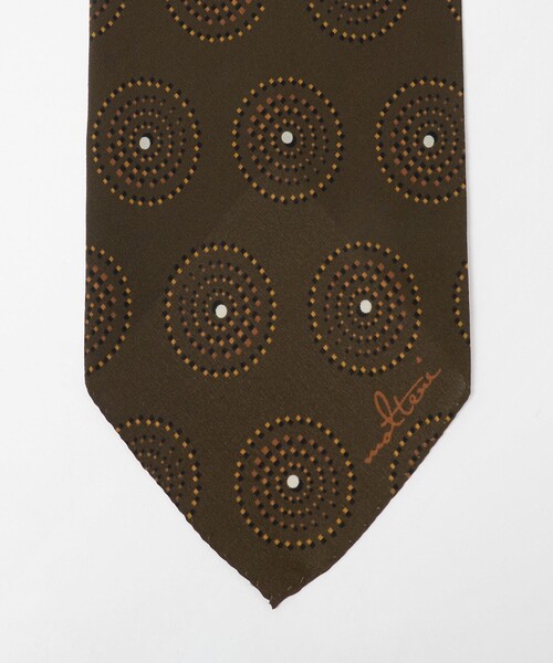 UNITED ARROWS（ユナイテッドアローズ）の「＜molteni＞サークル プリント アスコットタイ（ネクタイ・メンズ・ダークグレー/ベージュ/ダークブラウン・FREE）」の6枚目の写真