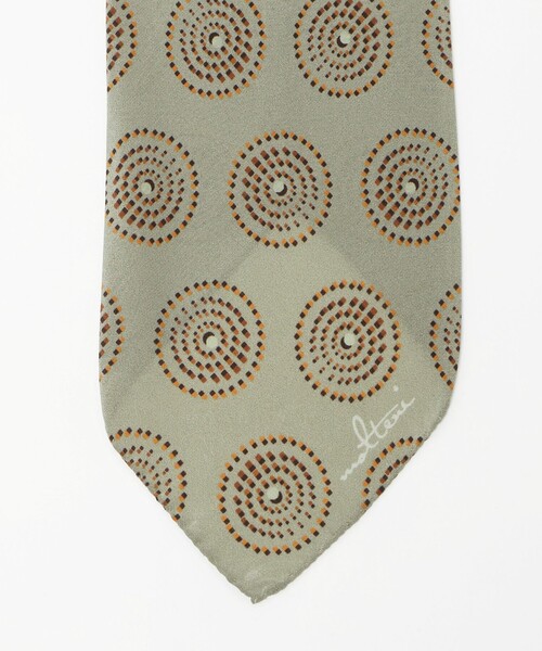 UNITED ARROWS（ユナイテッドアローズ）の「＜molteni＞サークル プリント アスコットタイ（ネクタイ・メンズ・ダークグレー/ベージュ/ダークブラウン・FREE）」の11枚目の写真