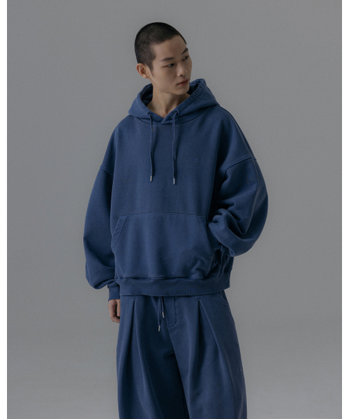 ANGLAN（アングラン）の「Valley Tuck Sweat Balloon Hoodie - Washed Blue（パーカー・メンズ・その他・1/2）」の5枚目の写真